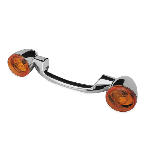 Bikers Choice - Bikers Choice Rear Turn Signals and Bar - Amber Lens - Chrome Finish - 491156