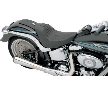 Drag Specialties - Drag Specialties Solo Seat with Optional EZ Glide Backrest System - Flame Stitch - 0802-0627