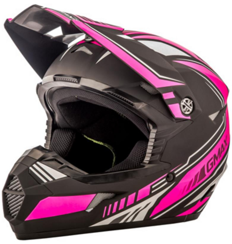 G-Max - G-Max MX46 Uncle Helmet - G3467407 TC-14 - Flat Black/Pink - X-Large