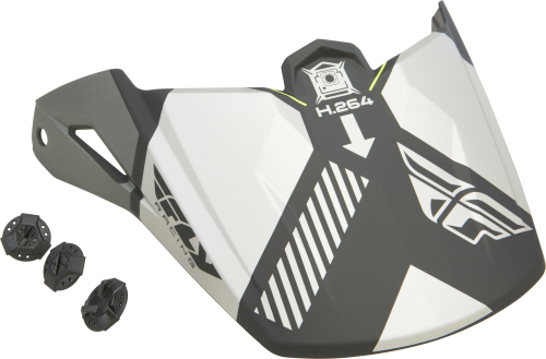 Fly Racing - Fly Racing Visor for Elite Onset Helmets - Black/Gray/Hi-Vis - 73-88003