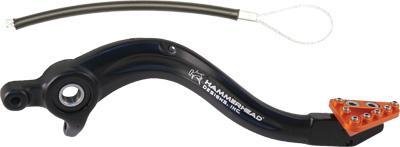 Hammerhead Designs - Hammerhead Designs Forged Aluminum Brake Pedal - Black/Orange - 12-0563-21-44