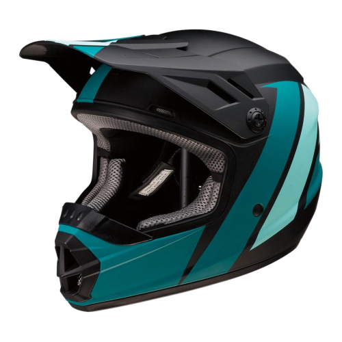 Z1R - Z1R Rise Evac Youth Helmet - 0111-1321 - Matte Black/Teal - Medium