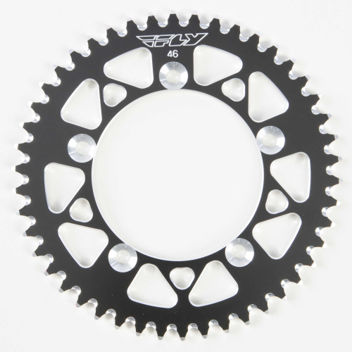 Fly Racing - Fly Racing Aluminum Rear Sprocket - Black - 46T - 313-46 BLK