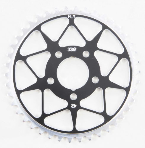 Fly Racing - Fly Racing Aluminum Rear Sprocket - Black - 42T - 312-42 BLK