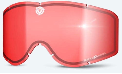 Triple 9 Optics - Triple 9 Optics Replacement Lens for Saint Goggles with Tear off Pins - Rose - 37-2566