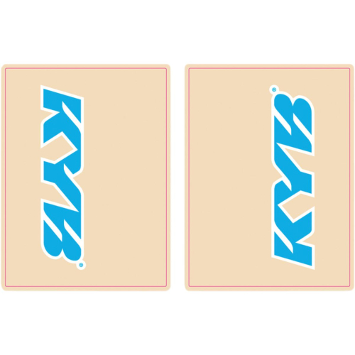 FLU Designs Inc. - FLU Designs Inc. Upper Fork KYB Decal - Cyan blue/White - 01014