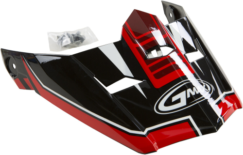 G-Max - G-Max Visor for MX46 Uncle Helmet - XS-Sm - Black/Red - G046829