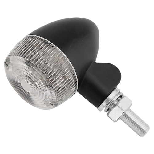 K&S Technologies - K&S Technologies Black Satin Aluminum Marker LED Lights - Round #1 with Clear Lens - Two Wire - 26-8321BK