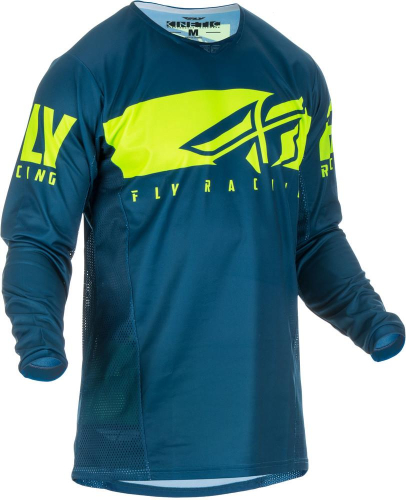 Fly Racing - Fly Racing Kinetic Shield Youth Jersey - 372-421YM - Navy/Hi-Vis - Medium