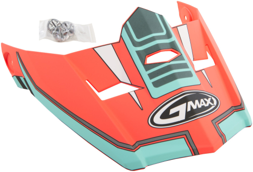 G-Max - G-Max Visor for MX46 Uncle Helmet - XS-Sm - Matte Orange/Teal - G046855