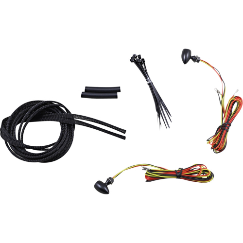 Custom Dynamics - Custom Dynamics Micro Bullet LED Turn Signal - Amber/Red, Gloss Black Finish - CD-MICRO-AR-B