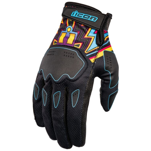 Icon - Icon Hooligan Lucky Lid Gloves - 3301-4643 - Black - Large