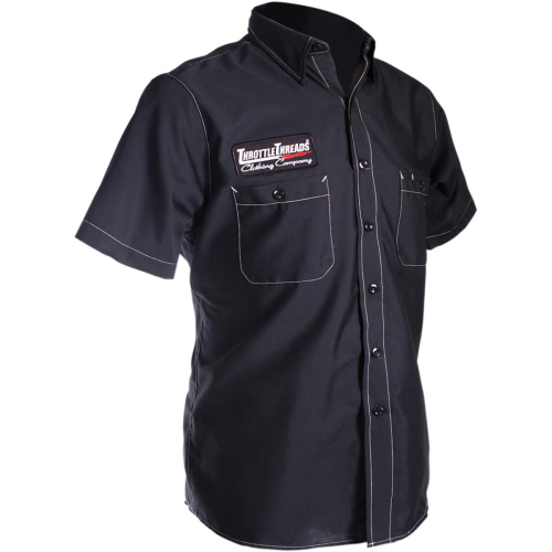 Throttle Threads - Throttle Threads Throttle Threads Piston Short-Sleeve Shirt - TT633S8BW3R - Black - 3XL