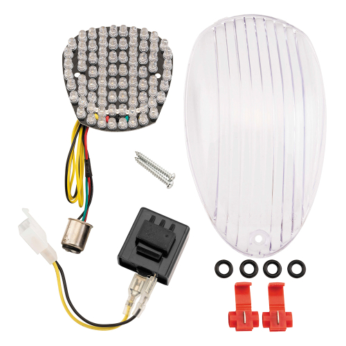 BikeMaster - BikeMaster Integrated Taillight - Clear Lens - 261734