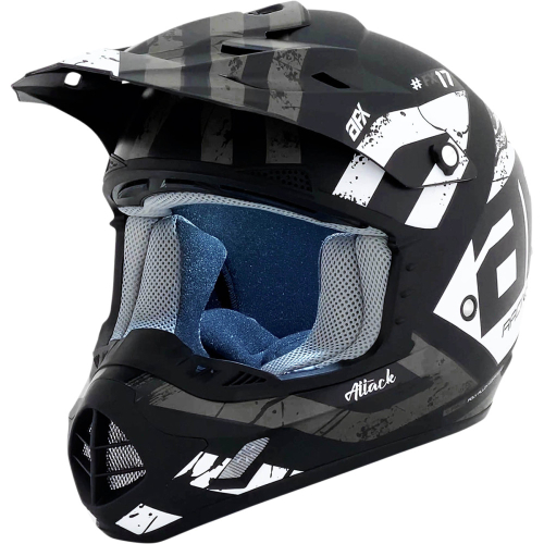 AFX - AFX FX-17 Attack Helmet - 0110-7145 - Matte Black/Silver - Large