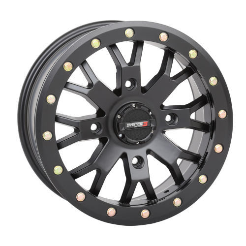 System 3 - System 3 SB-4 Beadlock Wheel - 14x7 - 4+3(+15mm) - 4/137 - Matte Black - 14S3-3138
