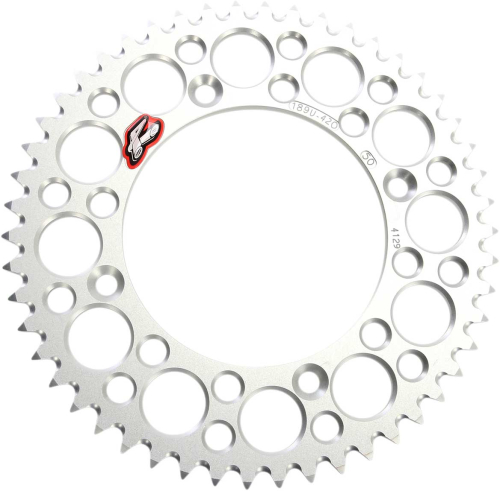 Renthal - Renthal Ultralight Rear Sprocket - Silver - 50T - 189U-420-50GRSI