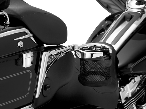 Kuryakyn - Kuryakyn Passenger Drink Holder with Basket - Left Side - 1689