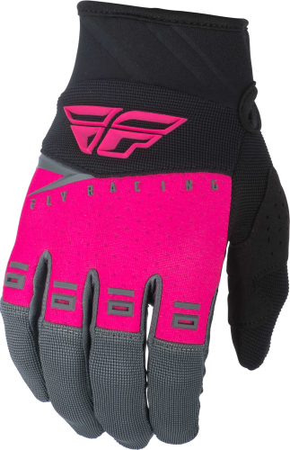 Fly Racing - Fly Racing F-16 Youth Gloves - 372-91801 - Neon Pink/Black/Gray - 1