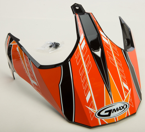 G-Max - G-Max Visor with Screws for GM-11/S Helmets - Nova Black/Orange/White - G011045