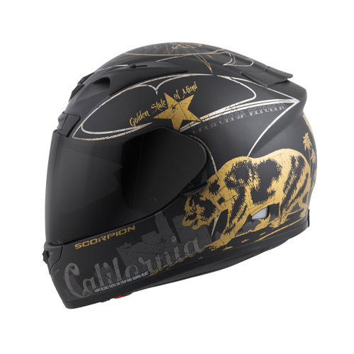 Scorpion - Scorpion EXO-R710 Golden State Helmet - 71-3102 - Black/Gold - X-Small