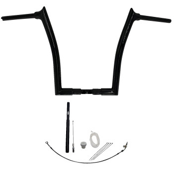 Fat Baggers, Inc. - Fat Baggers, Inc. 1-1/2in. EZ Install Pointed Top Handlebar Kit - Black - 819916-B