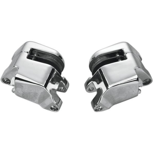 Drag Specialties - Drag Specialties Chrome Front Dual-Disc Caliper Set - 20587-BX-LB2