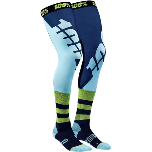 100% - 100% Knee Brace Moto Socks - 24014-015-18 - Navy - Lg-XL