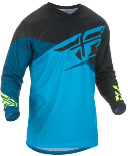 Fly Racing - Fly Racing F-16 Youth Jersey - 372-921YM - Blue/Black/Hi-Vis - Medium
