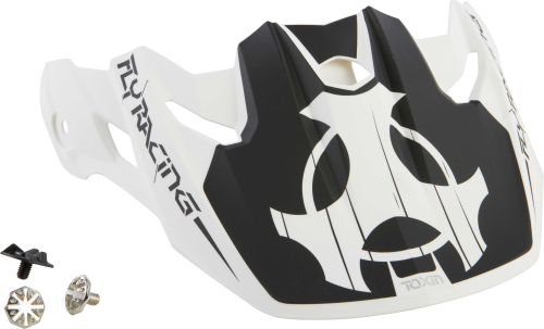 Fly Racing - Fly Racing Visor for Toxin Helmets - Original Matte White/Black - 73-88026