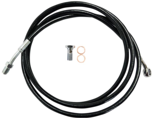 LA Choppers - LA Choppers Braided Clutch Cable - Beach Bars & Extra Wide - Midnight - LA-8052C04M