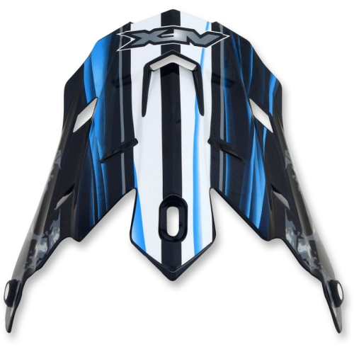 AFX - AFX Peak for FX-17 Helmets - Inferno Black Blue - 0132-0803
