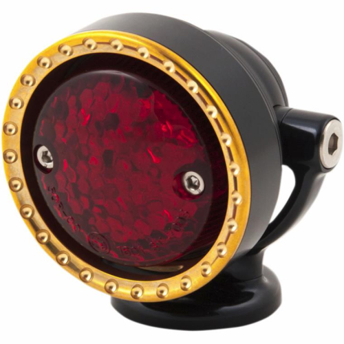 Kens Factory - Kens Factory Neo-Fusion Taillight - Black Machine w/ Brass Ring - 11005