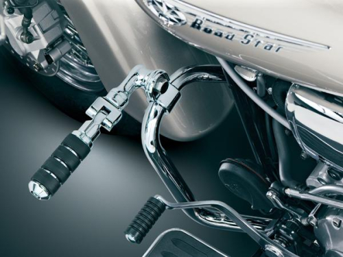 Kuryakyn - Kuryakyn Long Right Angle Mounts & Small ISO Pegs with 1in. Clamps - 4507