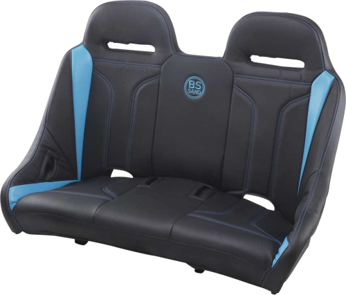 BS Sand - BS Sand Extreme Front/Rear Bench Seat - Double T - Black/Titanium Blue - EXBETBDTC