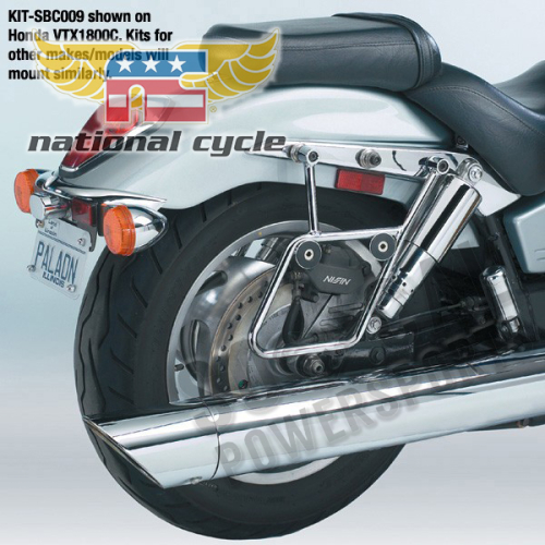 National Cycle - National Cycle Cruiseliner Saddlebag Mount Kit - Chrome - KIT-SBC104