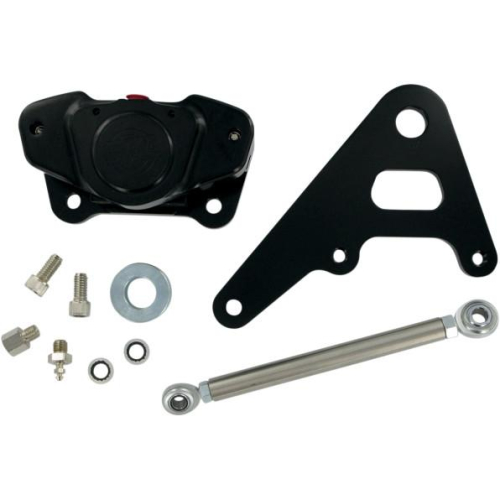 GMA Engineering - GMA Engineering 2-Piston Custom Rear Brake A-Caliper Kit - Smooth Black - GMA-R10SB