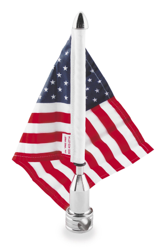 Pro Pad - Pro Pad Fixed Mount (3/4in. Round Bar) With 6in.x9in. USA Flag - RFM-FXD1