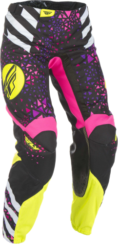 Fly Racing - Fly Racing Kinetic Womens Race Pants - 371-63905 - Neon Pink/Hi-Vis - 3/4