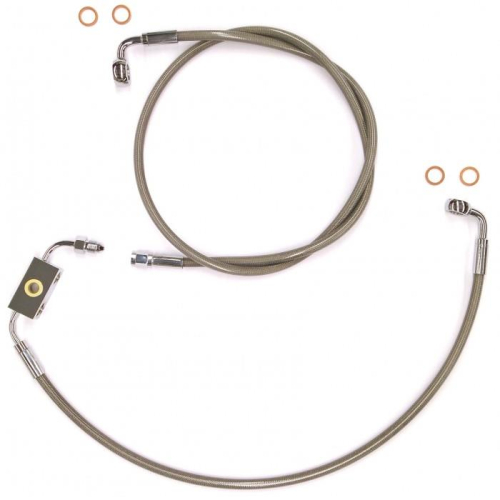Magnum - Magnum Clear Coated XR Stainless Front Brakeline Kit - 24in. Upper Brake Length - SSC131824