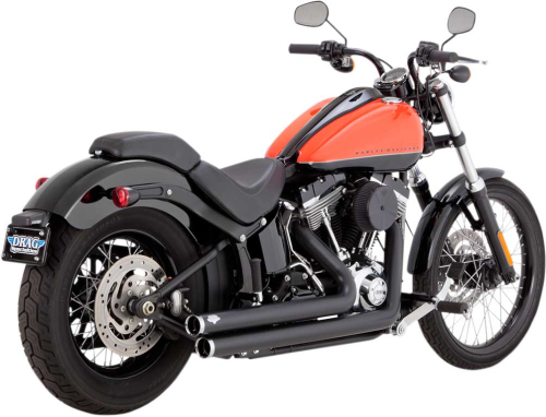 Vance & Hines - Vance & Hines Big Shots Staggered Exhaust System - Black - 47939