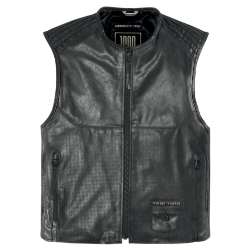 Icon - Icon One Thousand Associate Leather Vest - 2830-0254 - Black - X-Large