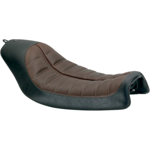 RSD - RSD Enzo Solo Seat - Black Distressed Vinyl - Distressed Brown Raised Detailing - 76923