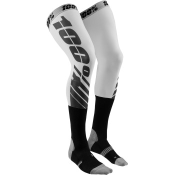 100% - 100% Knee Brace Moto Socks - 20052-00006 - Rev Flash Gray - LG-XL