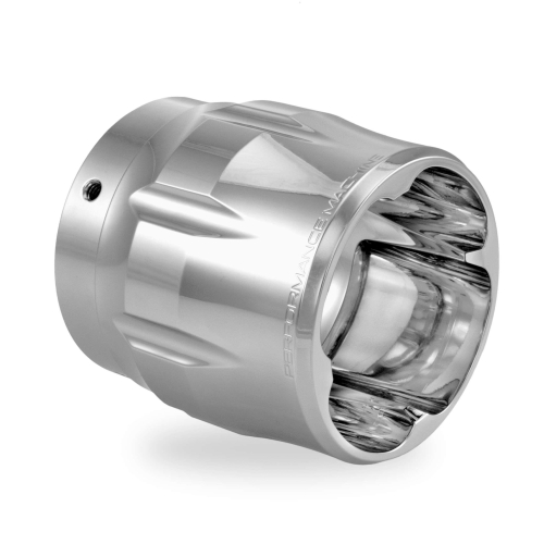 Performance Machine - Performance Machine Elite Exhaust End Cap for Vance & Hines 4in. Slip-On - Sweep - Chrome - 02042021SWECH