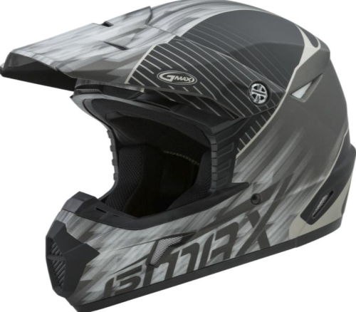 G-Max - G-Max MX46 Colfax Youth Helmet - G3463231 - Matte Black/Silver - Medium