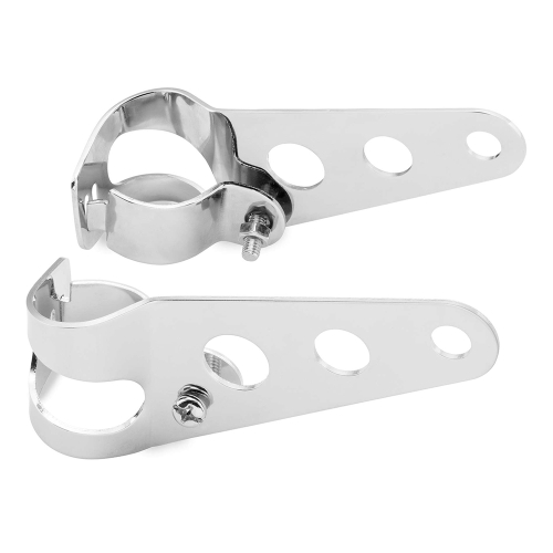 BikeMaster - BikeMaster Universal Headlight Bracket - Chrome - 152405