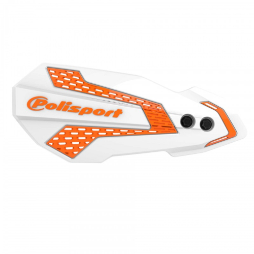 Polisport - Polisport MX Flow Handguards - White/Orange - 8308200027