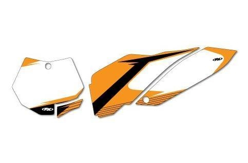 Factory Effex - Factory Effex Graphic Number Plate Backgrounds - White - 22-64534