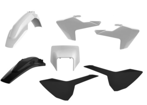 Polisport - Polisport Enduro Plastic Kit - White/Black - 90896